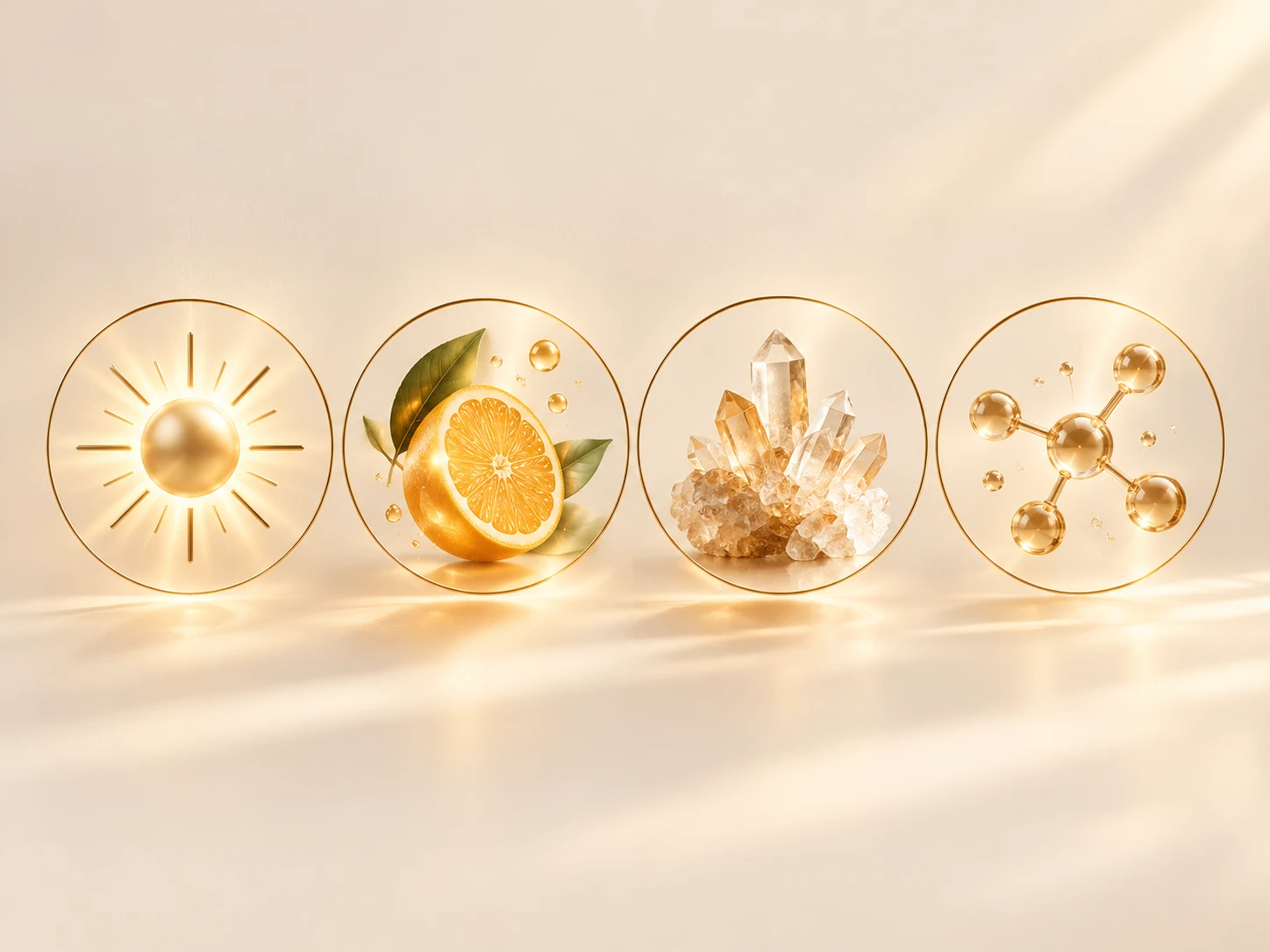 Quatro nutrientes essenciais: vitamina D, vitamina C, ferro e vitamina B12